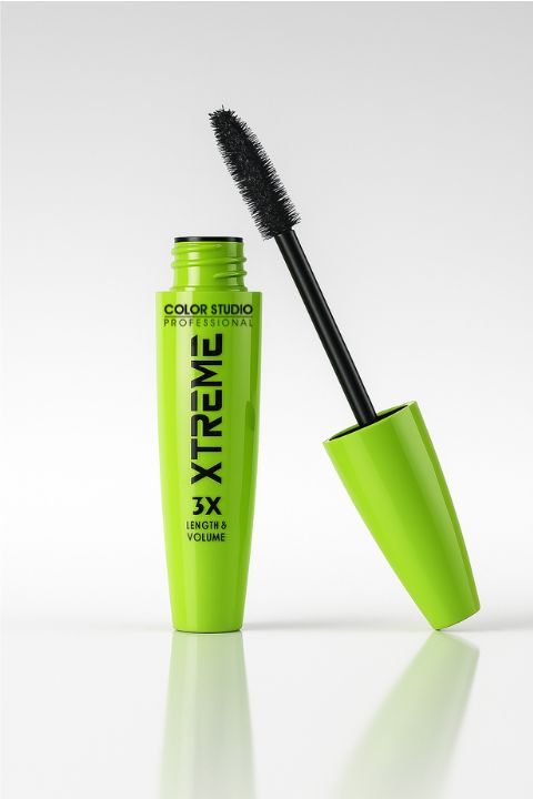 Color Studio Xtreme 3X Lash Mascara – Triple-Length & Volume Boost | 24HR Smudge-Proof Wear | Pro Lash Transformation!