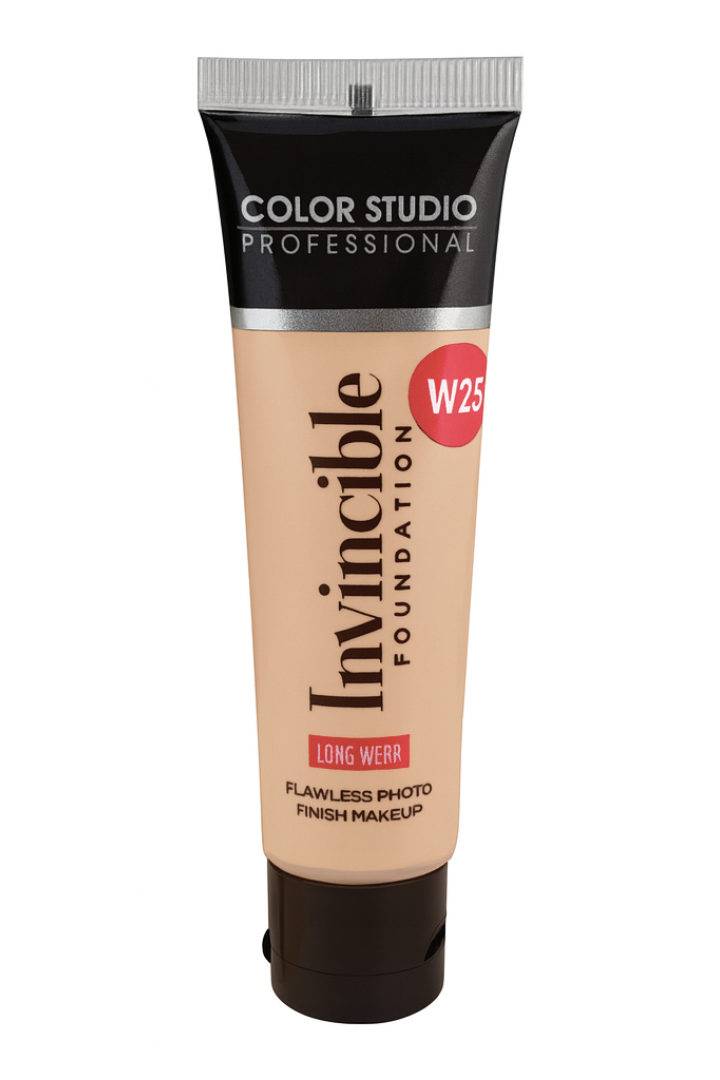 INVINCIBLE FOUNDATION SHADE GOLDEN BEIGE-W25- FLAWLESS PHOTO FINISH MAKEUP