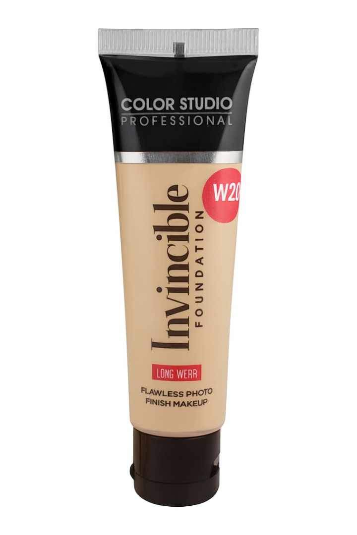 INVINCIBLE FOUNDATION SHADE MEDIUM BEIGE- W20- FLAWLESS PHOTO FINISH MAKEUP