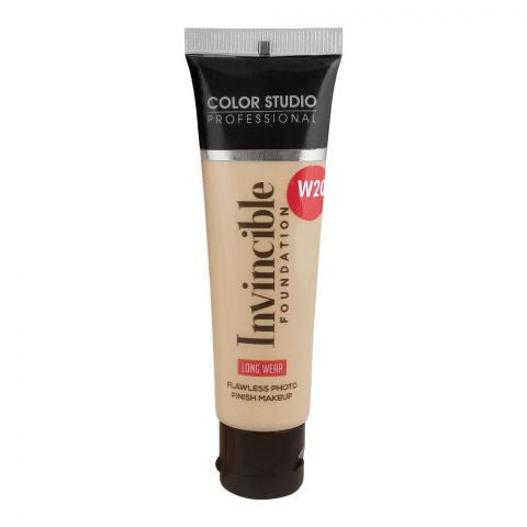 INVINCIBLE FOUNDATION SHADE MEDIUM BEIGE- W20- FLAWLESS PHOTO FINISH MAKEUP