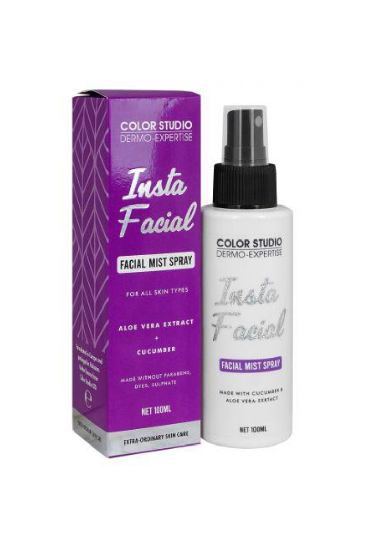 Insta Facial Mist Spray, Parabens, Dyes & Sulphate Free, For All Skin Types, 100ml