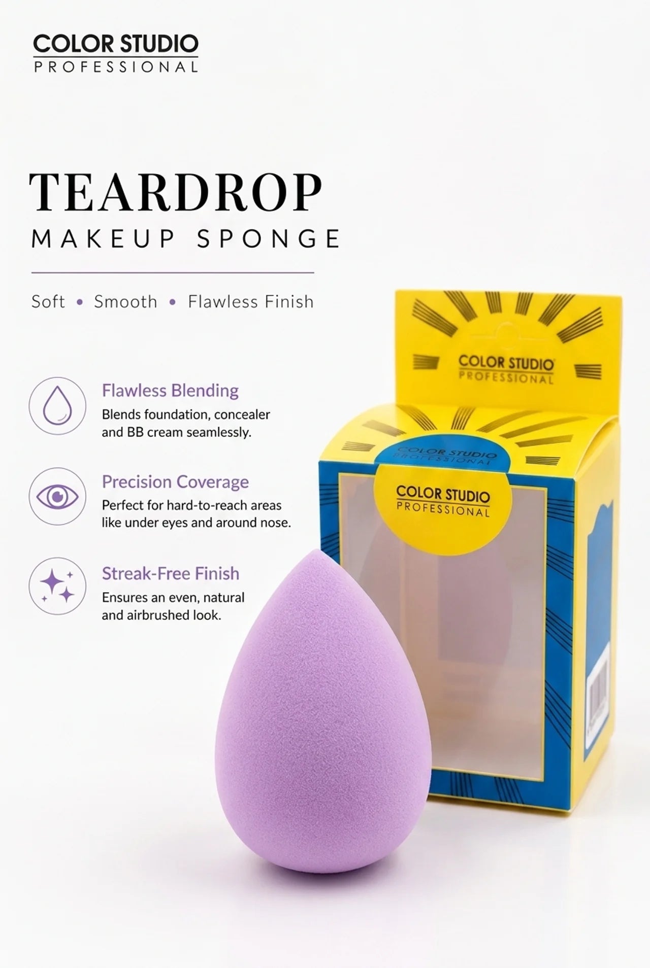 Color Studio Professional Teardrop Makeup Sponge