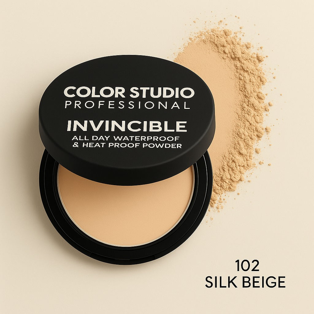 Color Studio Invincible Powder – Waterproof, Heat-Proof, Face Powder Compact