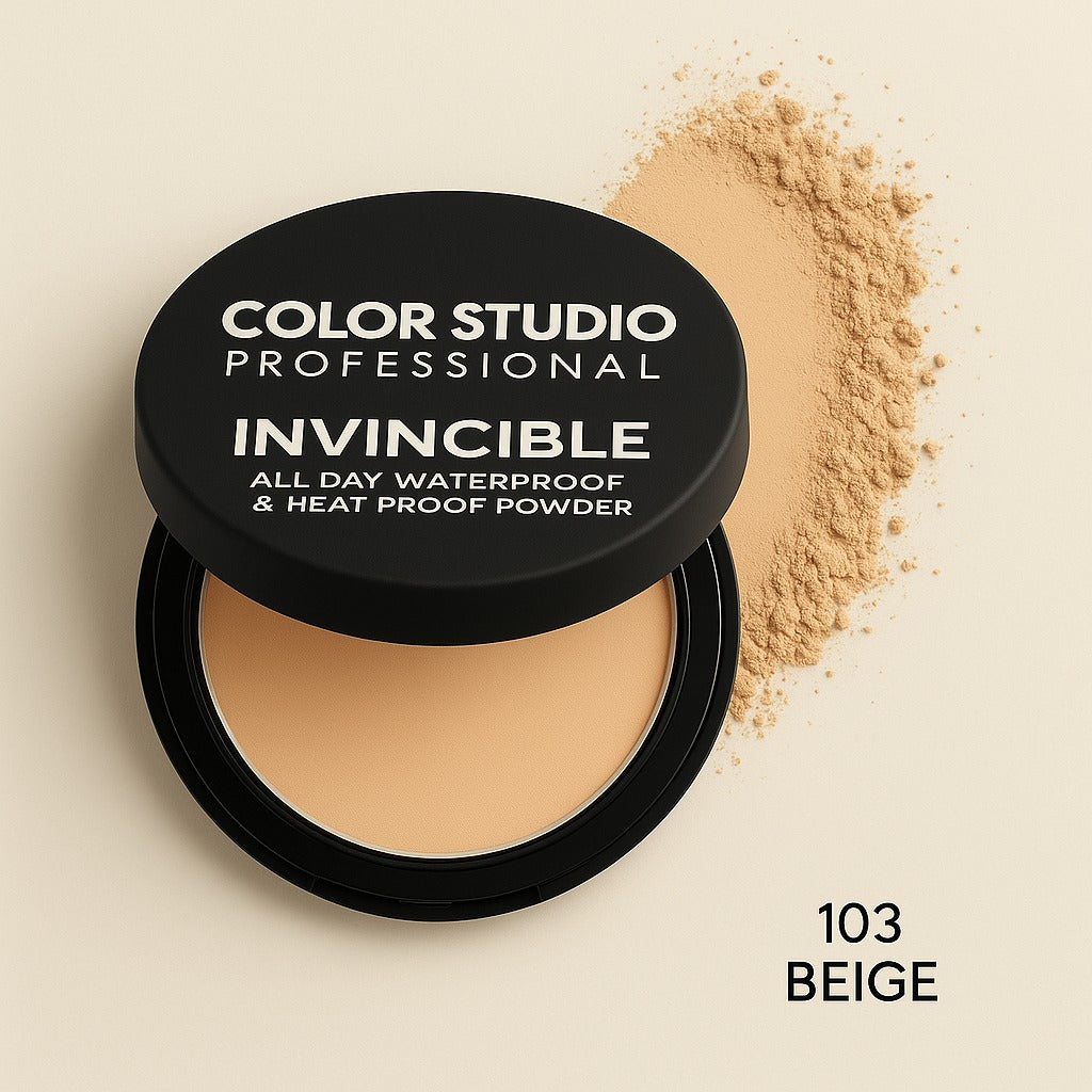 Color Studio Invincible Powder – Waterproof, Heat-Proof, Face Powder Compact