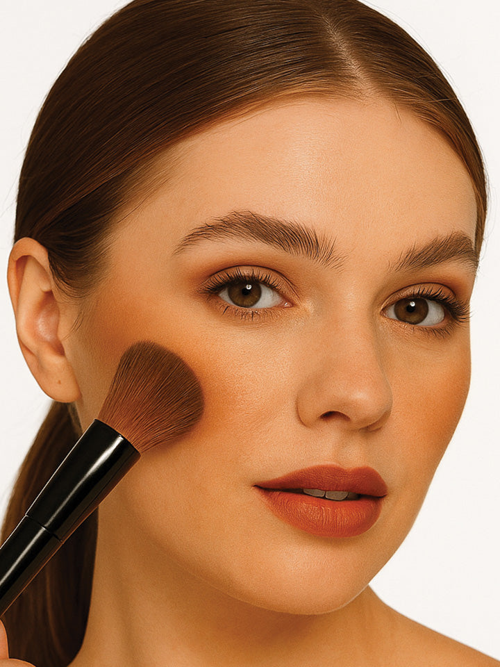 FLAME HIGHLIGHTER BRUSH - PRO MAKEUP BRUSHES COLOR STUDIO