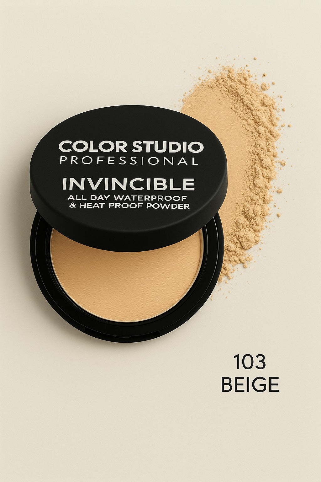 Color Studio Invincible Powder – Waterproof, Heat-Proof, Face Powder Compact