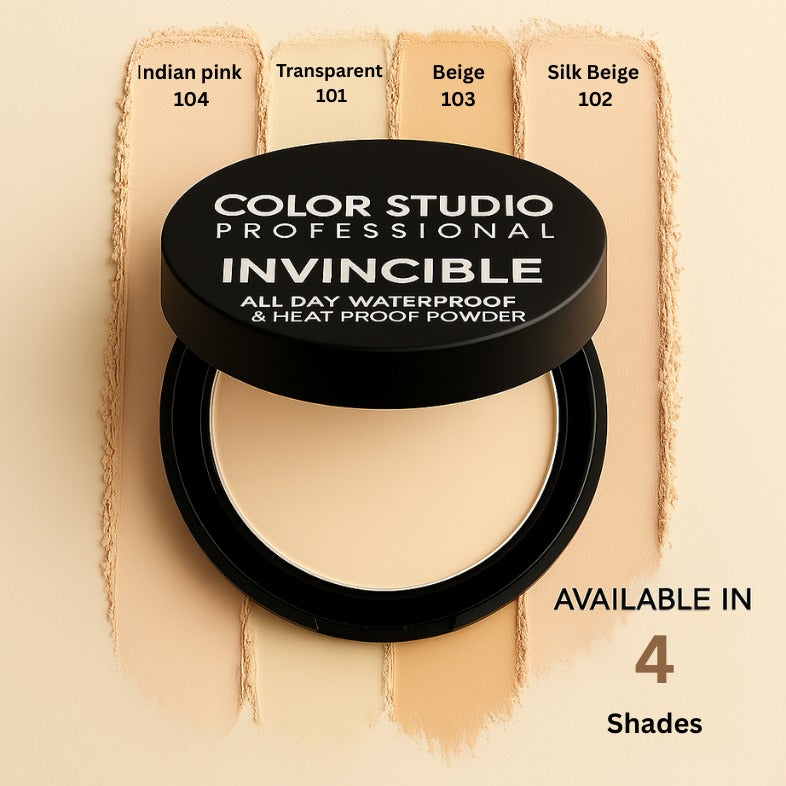 Color Studio Invincible Powder – Waterproof, Heat-Proof, Face Powder Compact